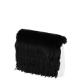 O bag glam Ecopelliccia lapin scalettata Nero flap