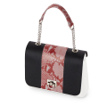 Flap O bag glam Simil pelle stampa elephant fascia stampa python Sangria