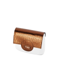 O bag flap Circle reflexní kokosový potisk Bronze