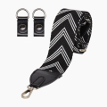 Popruh přes rameno Regolabile 80/119 + klip Ecopelle Nero Tessuto Disegno Freccia White/Black