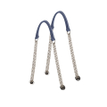 Doppia catena T Blu navy argento maniglie