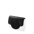Flap O bag pocket Circle tessuto nylon lucido imbottito Nero