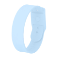O clock shift watch strap Transparent satin Celeste
