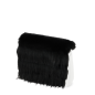 O bag glam Ecopelliccia lapin scalettata Nero flap