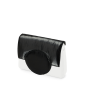 Flap O bag glam Circle tessuto nylon lucido imbottito Nero