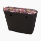 O bag standard organiser Velvet stampa fior Fucsia rose