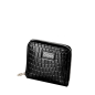 Wallet O half wally Reflective coconut print Nero