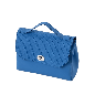 Body O bag soft smooth mini Texture intreccio con pattina Celeste
