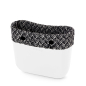 O bag mini Chevron Bianco nero headband