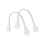Goccia manici corti in ecopelle Bianco
