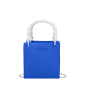 bag O doppia mini Spigata texture ecopelle saffiano Imperial blu
