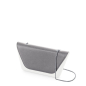Flap O bag sheen Saffiano con catena Argento