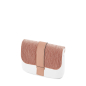 O bag flap Velluto plisse Rosa smoke