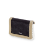 O bag glam flap Effetto montone Nero