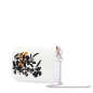 Flap O bag pocket Stampa fiore dipinto a mano ecopelle Latte