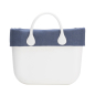 O bag standard band Tessuto jute Avio