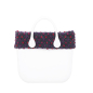 O bag mini Folk pois Grigio scuro čelenka