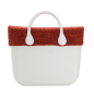 O bag mini Lana mouline Arancione fascia