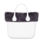 O bag mini Lapin rex Grigio Scuro čelenka