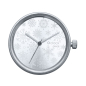 Watch mechanism O clock great Snowflakes Silver