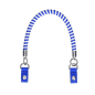 Manico Manichetto tubolare spirale bicolore e Clip Bluette