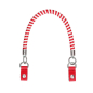 Manico Manichetto tubolare spirale bicolore e Klip Rosso