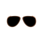 O sun Aviator Testa di moro glass frames