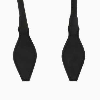 Manici corti A Rombo Tessuto Sintetico Suede Nero