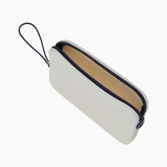 Kosmetická taška O Bag Fiesta Silicone Bianco/Blu Navy