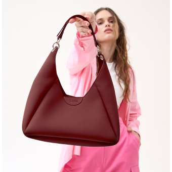 bag O ginevra Gommato Bordeaux