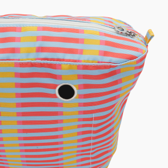 O Bag Standard Tessuto Veneziana Pink/Citrus Organizer