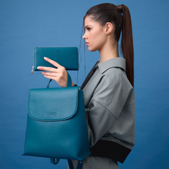 O bag budapest zaino Sintetico nappa easy Laguna blu