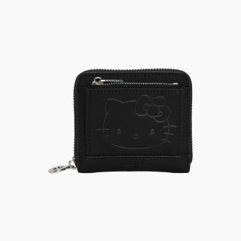Wallet O half wally hello kitty tessuto gommato Nero Mix Colori