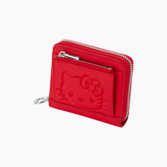 Wallet O half wally hello kitty tessuto gommato Tomato