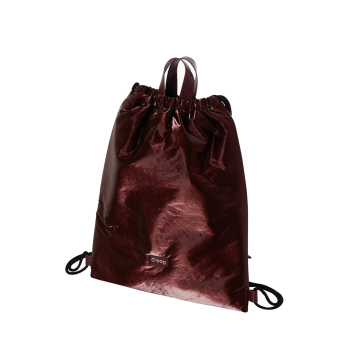 Batoh O bag string Tessuto nylon lucido imbottito Bordeaux