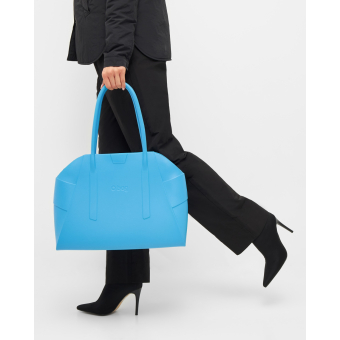 O bag unique Aqua s organizérem Bianco