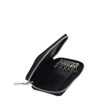 Simil pelle vernice Nero key case