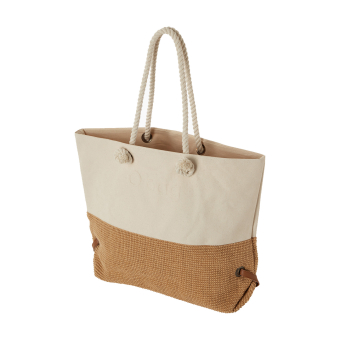 O bag carry 3D Logo Fabric + Juta Ecru