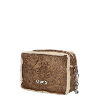 O bag pocket tessuto sintetico effetto montone Biscotto