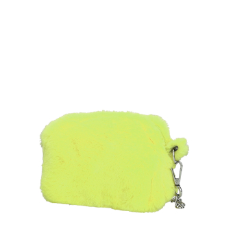 O bag pocket ecopelliccia fluo lime