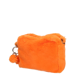 O bag glam ecopelliccia Fluo arancione