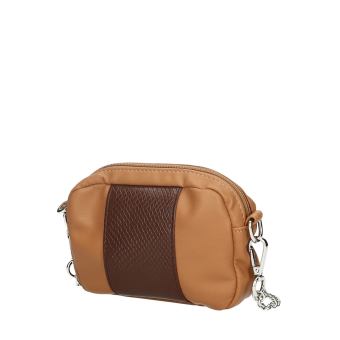 Kabelka O bag kapsa Simil pelle nappa fascia stampa snake Biscotto testa di moro