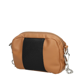 Kabelka O bag glam Simil pelle nappa fascia stampa snake Biscotto nero