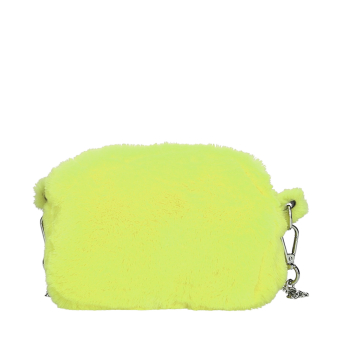O bag glam ecopelliccia fluo lime