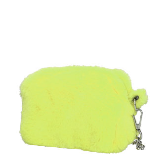 O bag glam ecopelliccia fluo lime