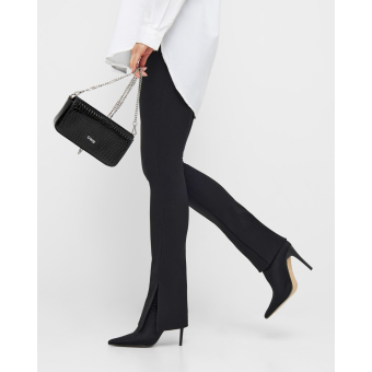 O bag Baguette mirror cocco print Nero