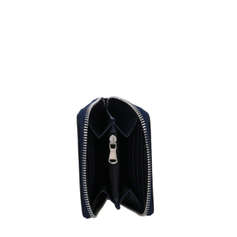 Portafoglio O mezzo Simil pelle nappa Blu navy