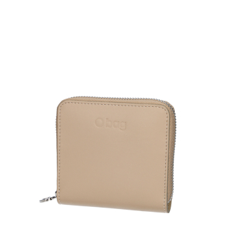 Wallet O half Simil pelle nappa Sabbia