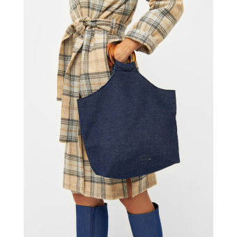 Kabelka O bag rings Denim Indigo