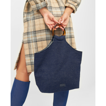 Kabelka O bag rings Denim Indigo